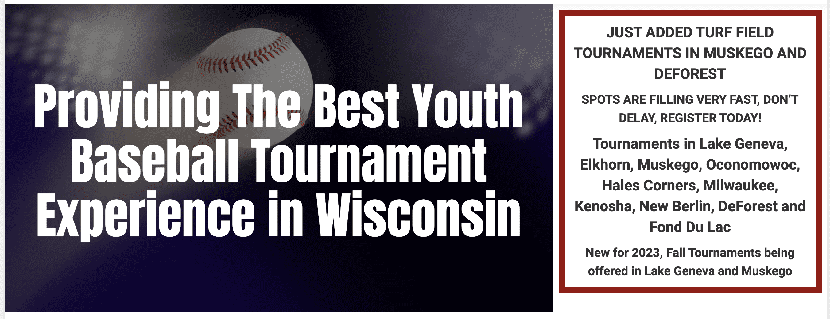 Wisconsin Baseball Tournaments 