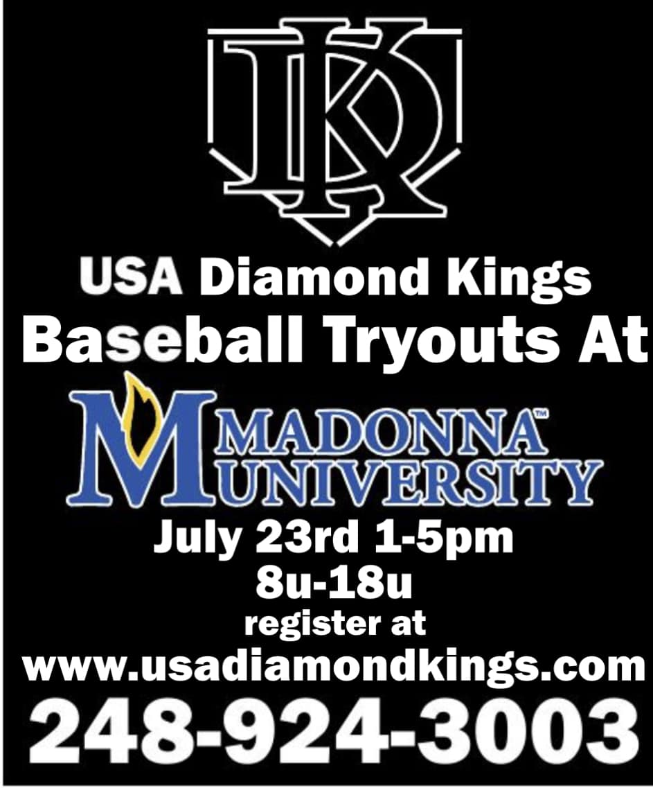 Tryout Flyer 8u to 18u USA Diamond Kings Baseball