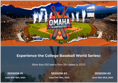 Omaha Slumpbuster youth baseball College World Series Omaha Nebraska