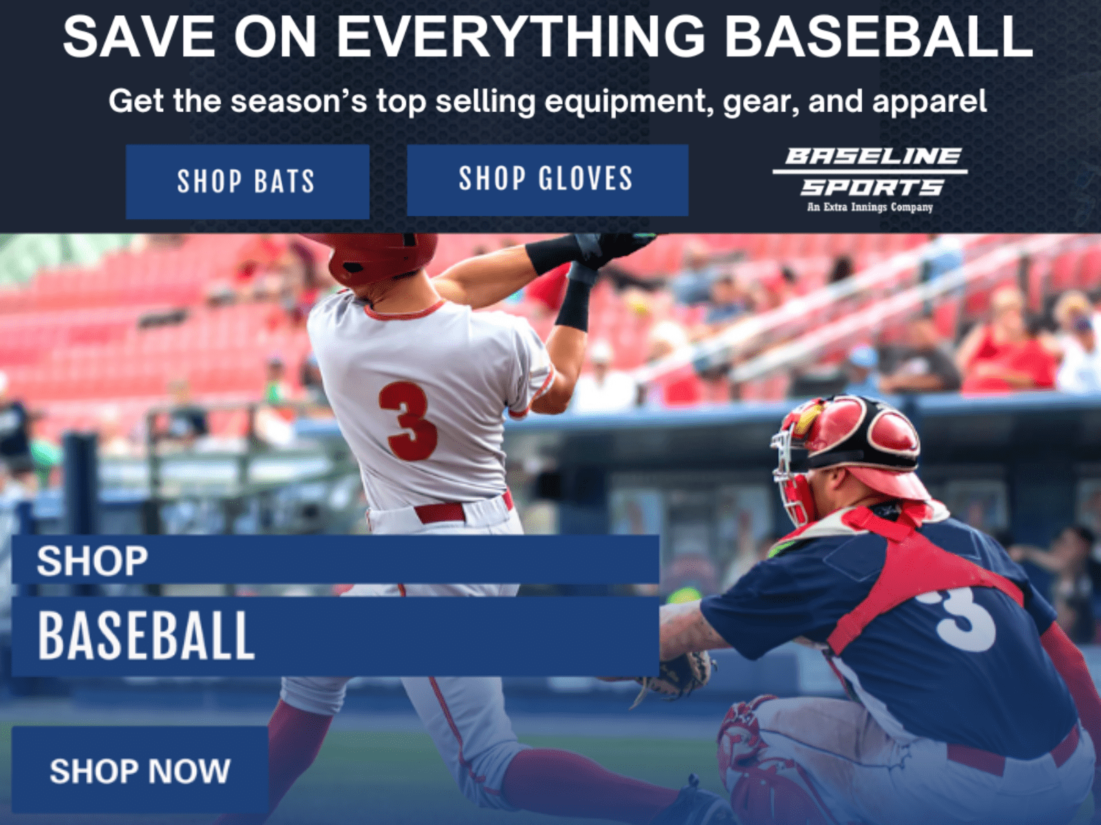 Baseline Sports shop gloves bats and equipment