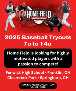Home Field Baseball 2025 tryouts Franklin Ohio