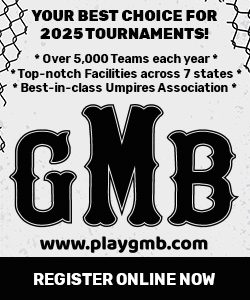 Play GMB travel youth baseball tournaments in IL IN WI MO and TN