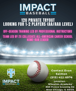 Impact Baseball Illinois tryouts 12u