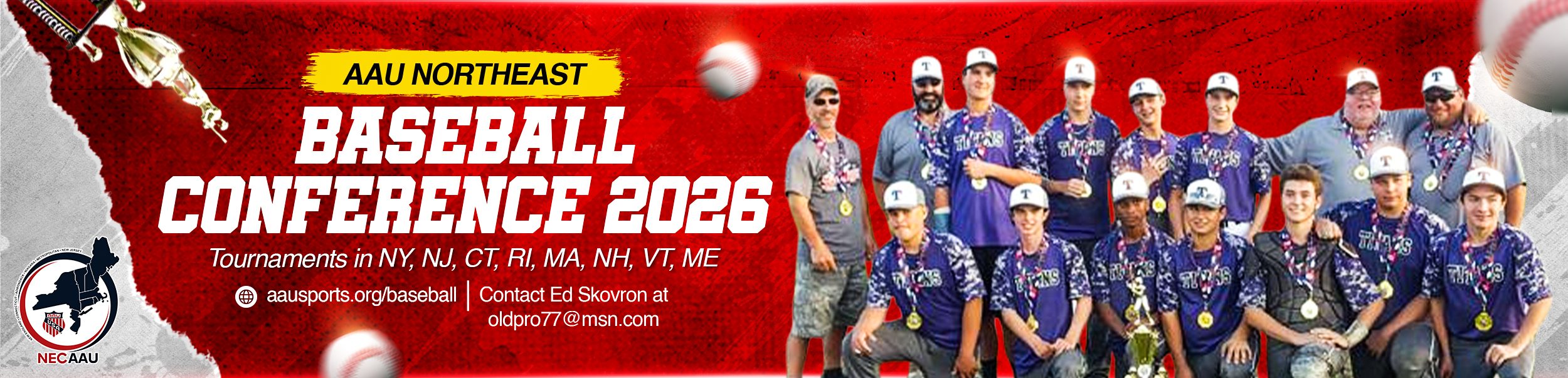AAU Conference Baseball Tournaments Northeast