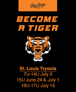 Rawlings Tigers Travel Baseball in ST. Louis MO are holding tryouts for 7U to 17u age players