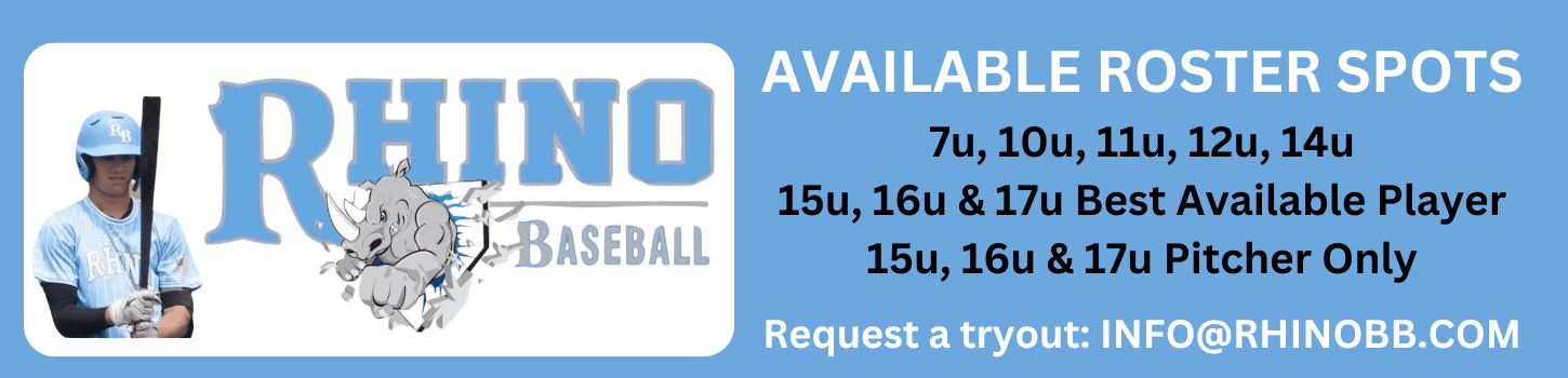 Rhino Baseball Roster Spots 2026