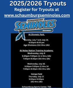 Schaumburg Seminoles 2026 Tryouts Illinois