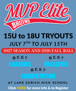 MVP Elite Baseball Tryouts 15u to 18u Lake Zurich Illinois